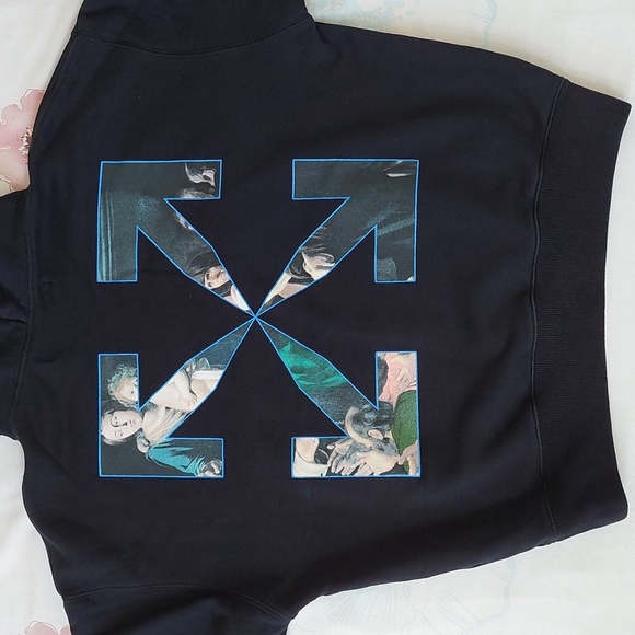 Off white black caravaggio hooded sweatshirt - Picture 14 of 15